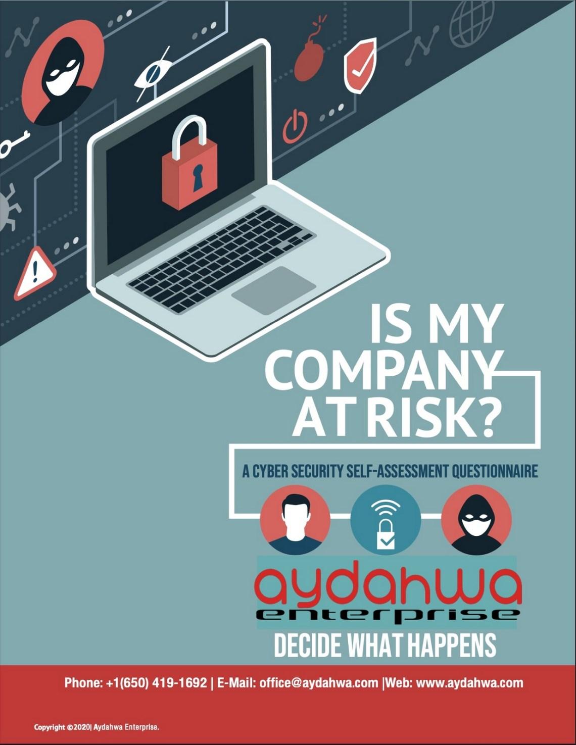 Aydahwa Enterprise Cybersecurity Self-Assessment Guide cover - Is My Company At Risk?