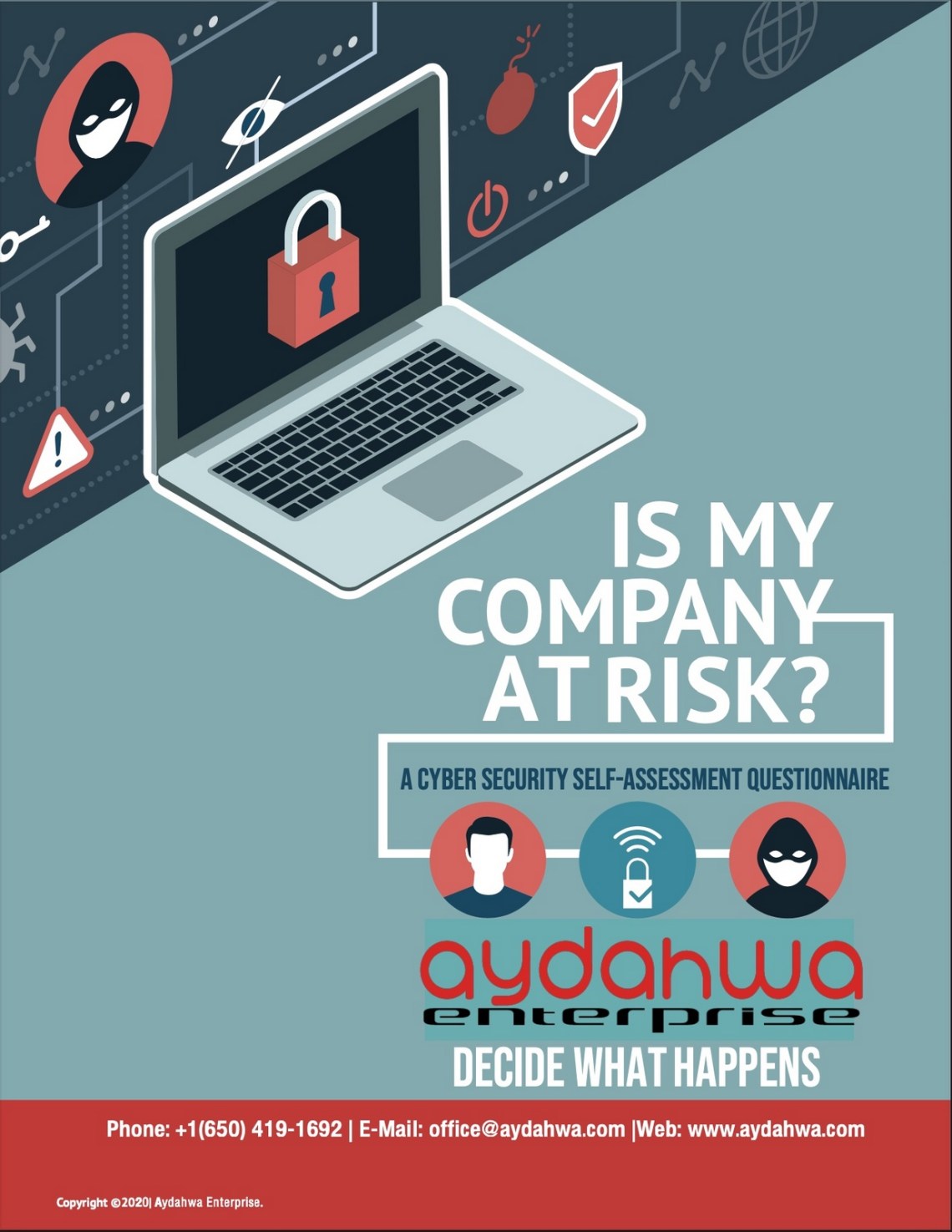 Aydahwa Enterprise Cybersecurity Self-Assessment Guide cover - Is My Company At Risk?